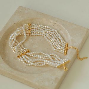 Vintage Elegant Multi-Layer Baroque Natural Freshwater <strong>Pearl</strong> Choker <strong>Necklace</strong> Women Factory Wholesale - Product Image 3