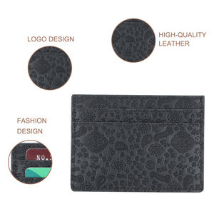 Nueva cartera minimalista delgada de cuero para hombres y mujeres RFID bloqueo bolsillo frontal fino tarjetero elegante fábrica de carteras - Product Image 3