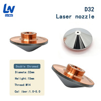 Nosel Laser LvWei D32 Lapisan Krom Ganda 1.0-5.0 Harga Kompetitif Baru untuk Kepala Pemotong Serat BT240 BM111