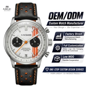 Reloj de cuarzo casual de alta gama personalizado para buceo de 100 m con taquímetro, cronógrafo de acero inoxidable de 39 mm, movimiento VK64 para Seiko. - Product Image 1