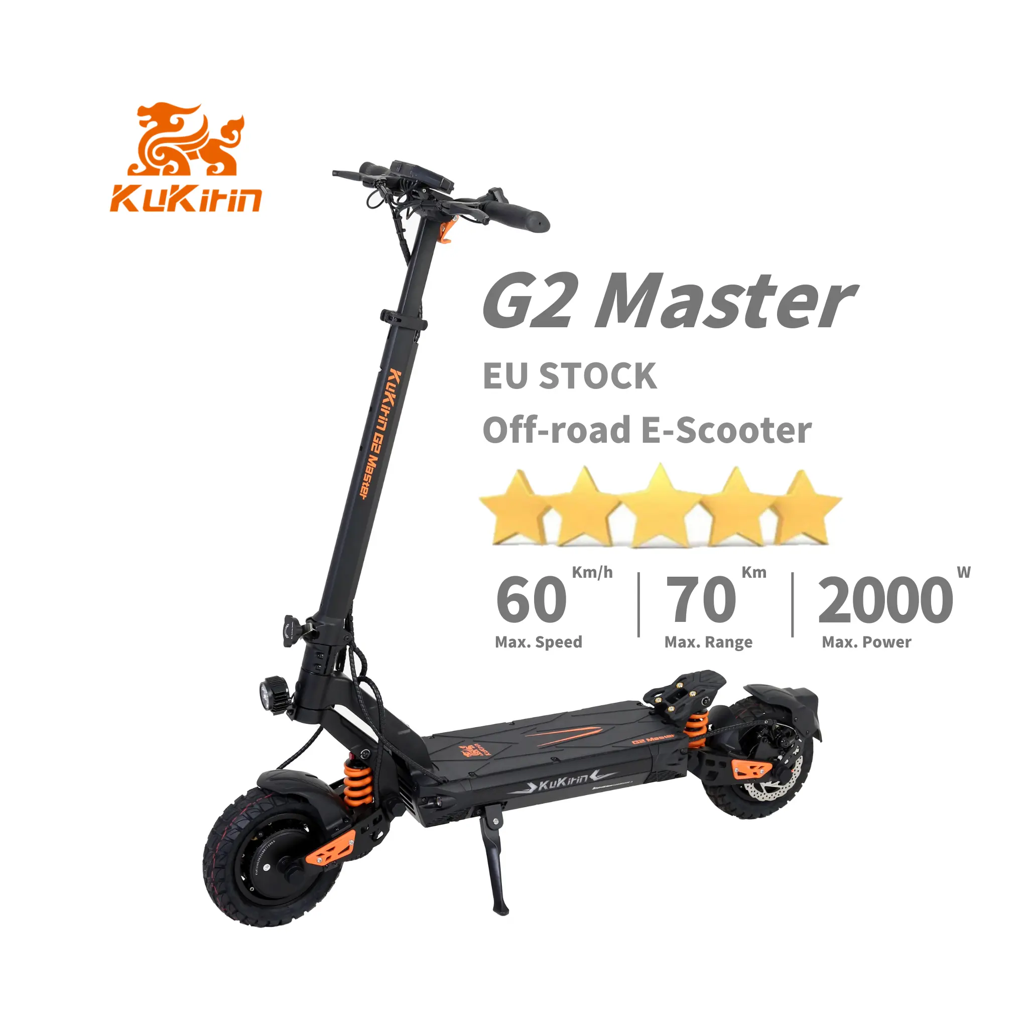 EU prodotti più venduti 2024 polonia velocità massima 60km 52V kukirin G2 MASTER due ruote scooter elettrico