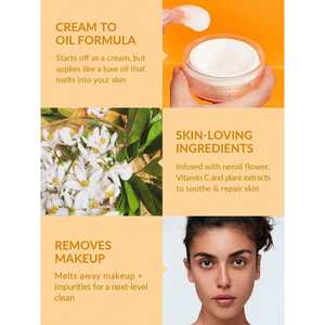 Bálsamo limpiador facial nutritivo Sheglam Neroli 35G, crema a base de aceite con vitamina C, desmaquillante para el rostro - Product Image 3