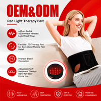 Nouvelle ceinture de massage chauffante à lumière rouge réglable avec vibrations pour soulager la douleur et soutenir le dos et les lombaires
