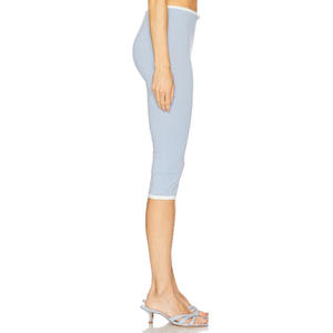 <span class=keywords><strong>Pantaloni</strong></span> da <span class=keywords><strong>donna</strong></span> Casual elasticizzati in vita stretti in cotone Capri con fiocco a contrasto di colore a gamba larga autunno traspirante <span class=keywords><strong>pantaloni</strong></span> larghi - Product Image 3