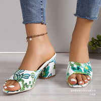 Sandales à talon carré ouvertes pour femmes, taille 43, style Y Plus Size