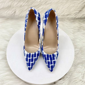 Chaussures pour femmes à talons hauts de 12 cm, bout pointu, pour soirée, rendez-vous galant, mode sexy, sandales de 10 cm et 8 cm, grandes tailles 46 - Product Image 4
