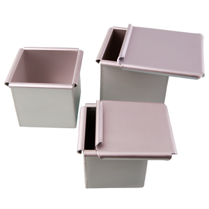 Molde para Pan Cuadrado <span class=keywords><strong>de</strong></span> Aleación <span class=keywords><strong>de</strong></span> <span class=keywords><strong>Aluminio</strong></span> <span class=keywords><strong>Anodizado</strong></span> <span class=keywords><strong>de</strong></span> 1.2 mm <span class=keywords><strong>de</strong></span> Grosor con Tapa / Molde para Pan Tostado Cúbico - Product Image 1
