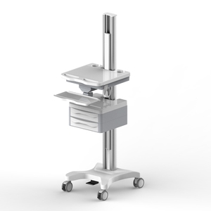 Computadora Carro con poste y dos cajones/ABS y <span class=keywords><strong>PC</strong></span> carro/Hospital efectivo carro para médico uso - Product Image 1