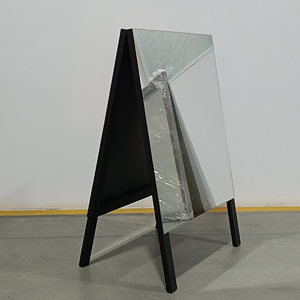 Heavy Duty <b>Mirror</b> A Frame Advertising Board Double Sided <b>Foldable</b> Floor Standing Pavement Sign Outdoor Street Sidewalk Sign - Product Image 4