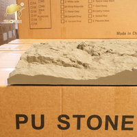 Nouvelle Arrivée Pilier Panneau Pierre Colonne Wraps Décoratif Artificiel 3D PU Faux PU Rock Placage Pierre Panneaux Muraux Pierre Flexible