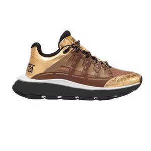 أحذية رياضية رجالية عالية الجودة من الجلد الطبيعي بتصميم أنيق، أحذية جري برباط وطباعة حيوانات قابلة للتنفس مع زيادة الارتفاع - Product Image 5