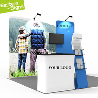 Stand d'exposition modulaire portable en tissu réutilisable 3x3, stand d'exposition standard 10x10 pour foire