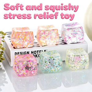 Giocattolo Antistress a Forma di Cubetto di Ghiaccio in TPR, Grande, <span class=keywords><strong>per</strong></span> Bambini e Ufficio, Rilascio Lento della Pressione, Gioco di Decompressione - Product Image 1