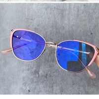Lunettes de vue de haute qualité à double monture rose, style œil de chat arc-en-ciel, verres photochromiques pour femmes
