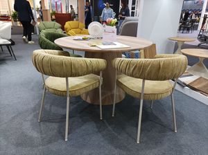 Hiện đại đơn giản rắn gỗ vòng bàn ăn đặt bàn bếp nhỏ với ghế cho phòng khách hoặc phòng ngủ đồ nội thất - Product Image 2