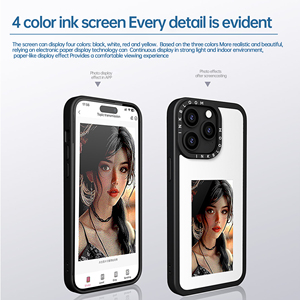 <span class=keywords><strong>Coque</strong></span> <span class=keywords><strong>de</strong></span> téléphone intelligente <span class=keywords><strong>photo</strong></span> bricolage <span class=keywords><strong>coque</strong></span> <span class=keywords><strong>de</strong></span> téléphone e-ink <span class=keywords><strong>personnalisable</strong></span> affichage instantané <span class=keywords><strong>de</strong></span> l'écran d'encre couverture arrière pour iphone 13/14 15 - Product Image 4