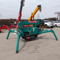 Nouvelle grue araignée Risenmega RM-100 1 tonne 8m, double alimentation diesel-électrique, flèche hydraulique, nacelle personnalisée, fourche de préhension, élévateur télescopique