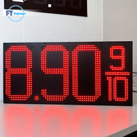 Panneau d'affichage numérique LED extérieur personnalisé pour prix de carburant de station-service, haute luminosité, étanche