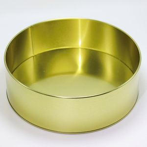 19.8*6.4 Cm Cake Tin <b>Box</b> Cookie Tin 8 Inch Container Food Tinplate Tin Cans Gold RTS Round <b>Metal</b> for Cake Crown Cap Matte 45 Pcs - Product Image 4