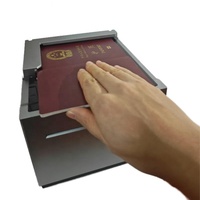 Automático Hotel KIOSK NFC RFID Smart IC ID Card Lector de documentos PDF417 Licencia de conducir OCR MRZ Imagen de página completa Escáner de pasaporte