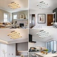 Lustre de plafond moderne multi-têtes en cristal créatif certifié SAA pour l'éclairage de salon et les projets d'ingénierie