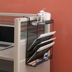 Étagère de rangement pour journaux et magazines à cinq niveaux, étagère de rangement en métal, organisateur de documents, étagère suspendue pour livres - Product Image 2