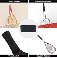 KUAIQIU Bande de poignée personnalisée en silicone extensible, étanche et plate pour raquette de pickleball