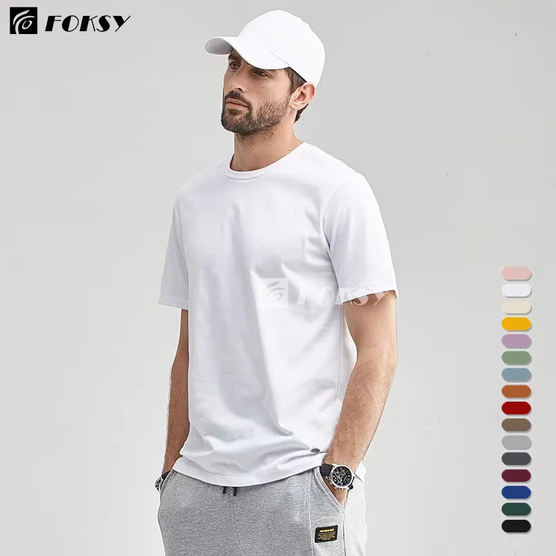 पुरुषों की सज्जित सादे कपास सफेद टी शर्ट रिक्त सफेद टीशर्ट 100% कपास पुरुषों के लिए