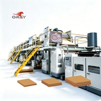 Línea de Fabricación de Cartón Corrugado Multicapa Oray, Equipo Automático Eléctrico de Impresión y Empalme de Papel de 1000 mm