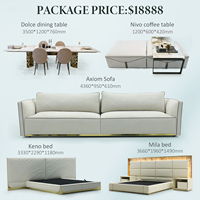 Juegos de Muebles Completos para Casa Personalizados de Fábrica, Sofá para Sala de Estar, Mesa, Cama para Dormitorio, Proyecto de Muebles Completos para Apartamentos y Villas de Lujo