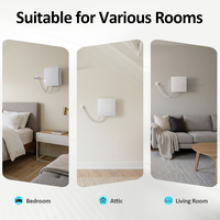 Unité de ventilation à récupération de chaleur murale HRV 12V 220V, récupérateur pour pièce unique, ventilateurs de ventilation WiFi Tuya App pour la maison