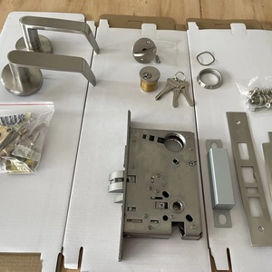 For Listed <strong>Fire</strong> Rated 3 <strong>Keys</strong> Stainless Steel Dormitory Exit Door Lock ANSI Latch Dead Bolt Mortise Lockset - Product Image 1
