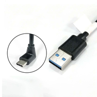 Cable USB 3.0 Tipo-A a USB-C de 90 Grados, 5Gbps de Alta Velocidad, Carga Rápida de 3A, PVC, para Teléfonos y Juegos