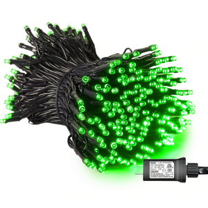 Guirnalda de Luces LED Verdes de 200 Luces, 66 Pies, Impermeables, para Interiores y Exteriores, Decoración Navideña y de Halloween, con Control de Botón - Product Image 1
