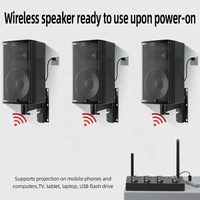 Système de haut-parleurs sans fil professionnel de 8 pouces en métal à montage mural, audio haute résolution 200W+, pour conférences, danse, karaoké, bar