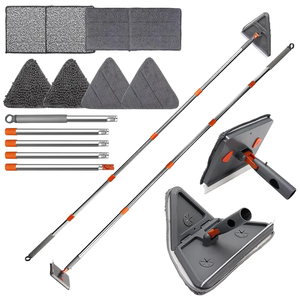 Long Handle Microfiber Chenille Pad <strong>Wall</strong> <strong>Mop</strong> Triangle Wet/Dry Window Hardwood Floor Cleaning Tool for Ceilings Windows <strong>Walls</strong> - Product Image 4