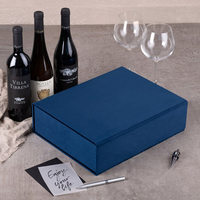 Boîte cadeau de vin de luxe personnalisée haut de gamme, logo personnalisé, dorure à chaud, laminage mat UV, doublure en éponge, fermeture magnétique étanche