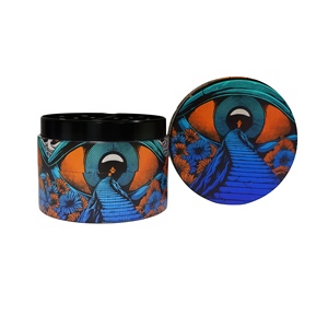 <b>Herb</b> Grinder 6 Pcs Display <b>Box</b> Round Magnetic Metal Dry <b>Herb</b> Grinder With Sharp Teeth And Colorful Design - Product Image 6