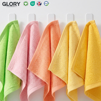 Serviette de toilette en coton éponge de bambou, douce, 10x10 pouces, petite serviette à main réutilisable pour les soins de spa, directement de l'usine