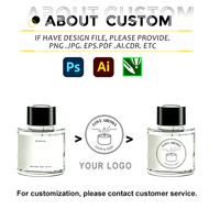 Diffuseur de parfum d'ambiance personnalisé en gros avec logo, aromathérapie 50ml, diffuseur à bâtonnets de marque privée, cadeaux pour invités