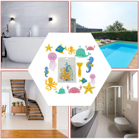 Xuri vente en gros d'animaux de l'océan Stickers muraux pour toilette salle de bain décoration de la maison Stickers muraux auto-adhésifs
