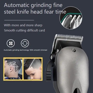 Tondeuse à cheveux électrique sans fil rechargeable à deux vitesses pour salon de coiffure, lames en acier inoxydable 100V-240V, étanche IPX6, sécurité, OEM/ODM - Product Image 2