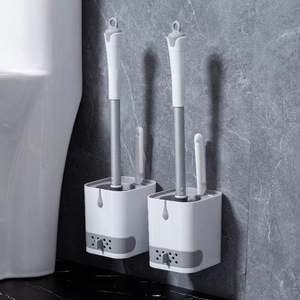 Support mural pour brosse de toilette Kaiyoujie avec plateau de drainage pour le nettoyage de la salle de bain, design moderne - Product Image 1