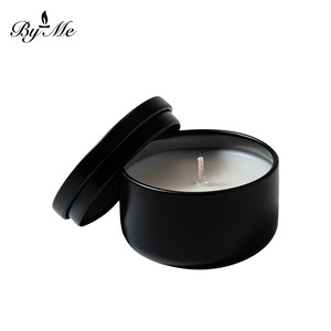 Bougie d'aromathérapie artisanale en cire de soja, format voyage, 40g, noir mat premium, pour Noël et Thanksgiving - Product Image 5