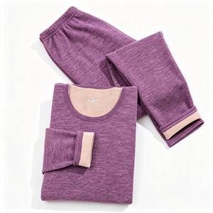 <span class=keywords><strong>Ensemble</strong></span> de <span class=keywords><strong>sous</strong></span>-vêtements thermiques sans couture pour femmes, pantalon, automne-hiver, polaire épaisse, anti-froid, antibactérien, antistatique, respirant - Product Image 6