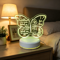 Lampe LED 3D personnalisée en acrylique, lampe de table cadeau, motif personnalisé USB créatif pour la décoration de la chambre à coucher, de la maison et du sommeil