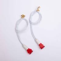 Lampe indicatrice néon rouge de 12 mm avec résistance et câble, lampe de signalisation électrique pour panneau de commande industriel