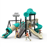 Grand équipement de divertissement extérieur Marque KANGYA, toboggans en plastique pour enfants, maisonnette de jeu, balançoire d'escalade pour jardin, modèle BTL01 200