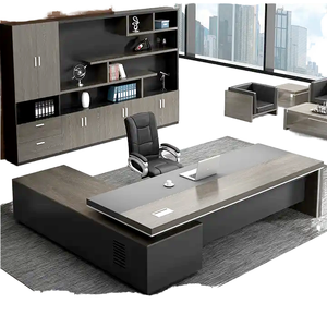 Muebles DE OFICINA DE MADERA modernos y resistentes Estaciones DE TRABAJO extensibles populares y escritorios de computadora para empleados de estilo de panel - Product Image 5
