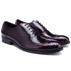High-end Italian Style Men's Genuine Leather Oxford Handmade Wedding <b>Shoes</b> Slip-On Closure Embroidered Autumn Light - Product Image 2